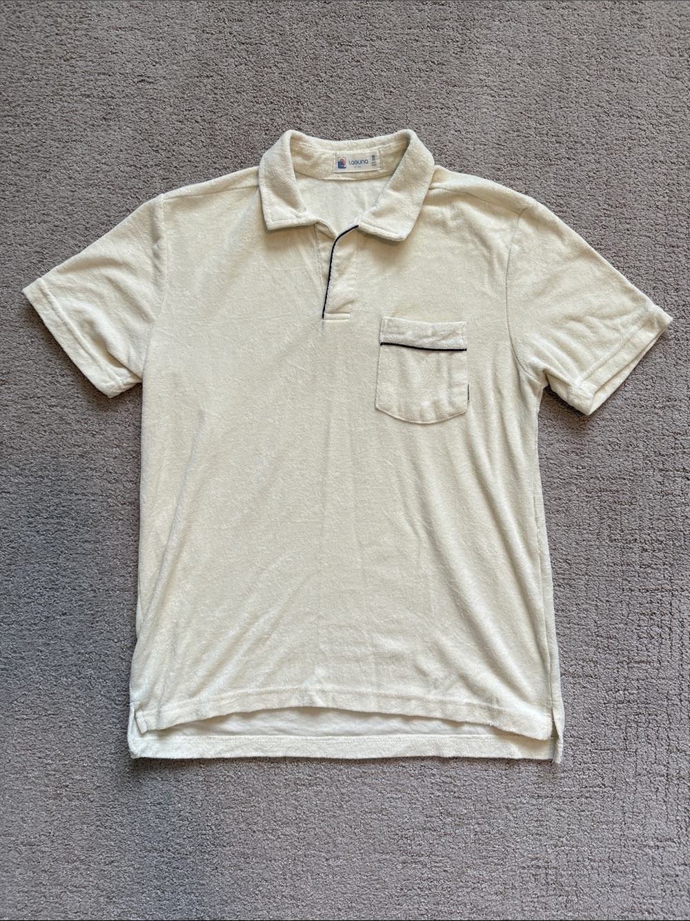 Laguna Cream Terry Textured Polo